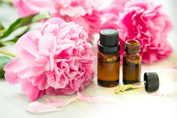 Aromatherapy, essentials oils, peony flowers