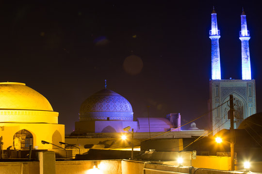 View of Yazd in the night