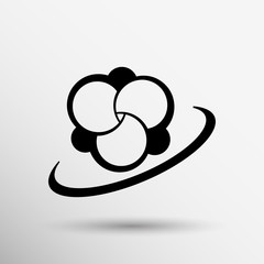 Molecule icon atom vector chemistry symbol element