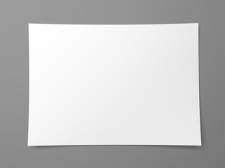 Blank empty sheet of white paper