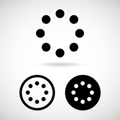 Loading icons set great for any use. Vector EPS10.