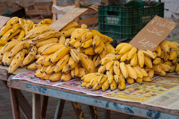 Bananas for Sale in Rio de Janeiro Street Market