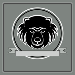 Bear head logo emblem