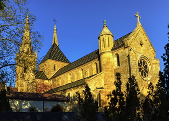 Fototapeta na wymiar Collegiate Church, Neuchatel, Switzerland