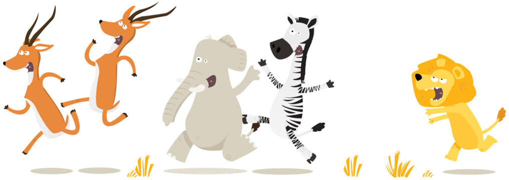 Poursuite dans la savane