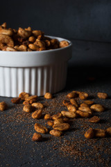 Mix of roasted nuts.