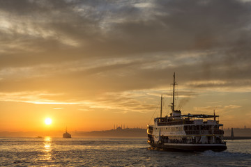 Obraz premium Sunset At Istanbul, Turkey
