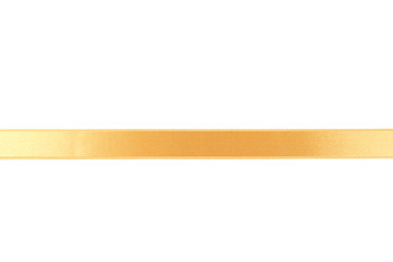 Golden ribbon on white background