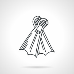 Flippers pair sketch vector icon