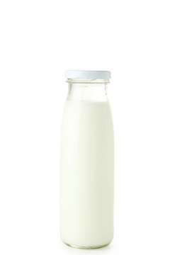 Bottle of milk isolated on white