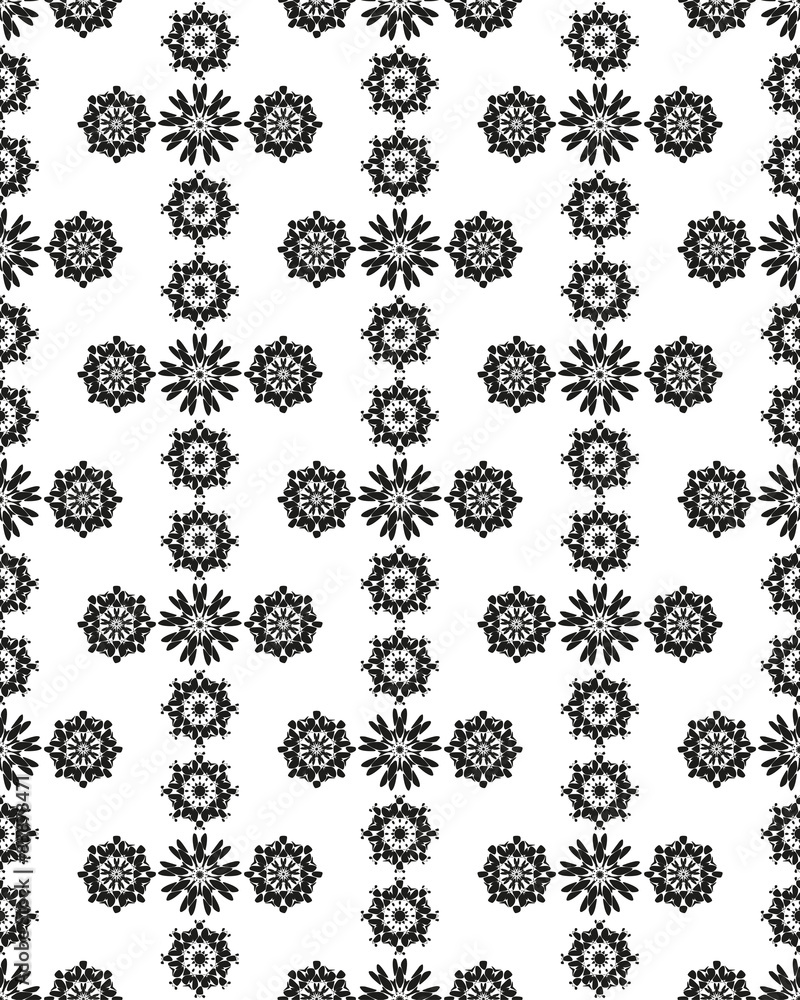 Poster seamless pattern with abstract flowers. repeating modern stylish