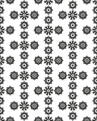 Obraz premium Seamless pattern with abstract flowers. Repeating modern stylish