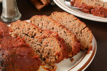 Sliced meatloaf