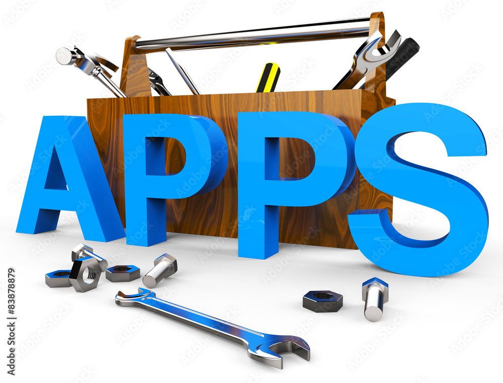 Poster apps software represents freeware internet and computer