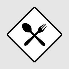 spoon and fork icon great for any use. Vector EPS10.
