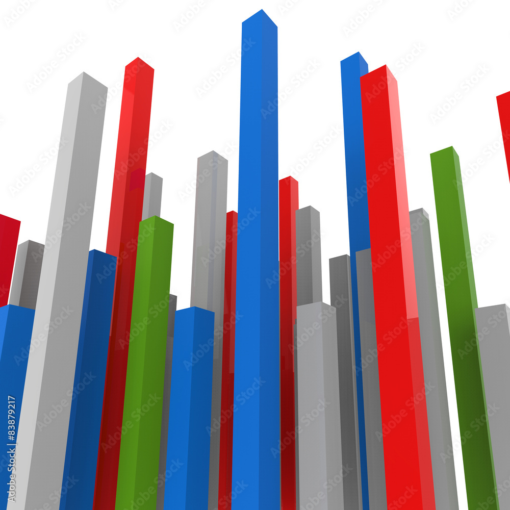 Aufkleber graph report indicates statistics reports and investment