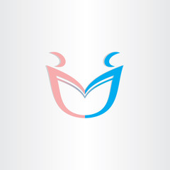 boy and girl couple in love symbol