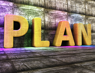 Plan Word Indicates Proposal Mission And Tasks