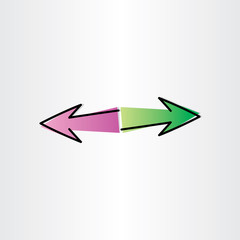 left and right arrows design element