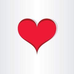 red heart valentine love icon design