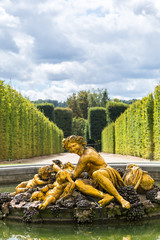 Fountain in the gardens of the Versailles Palace