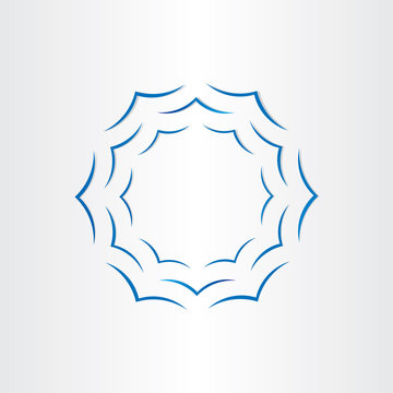 warer waves in circle abstract background