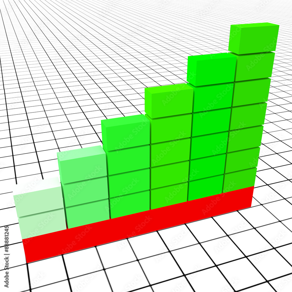 Poster increase graph represents text space and copy