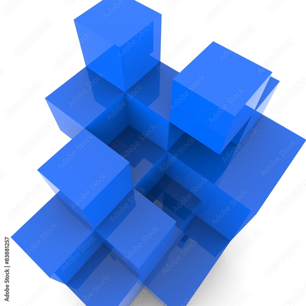 Poster blocks design shows building activity and abstract
