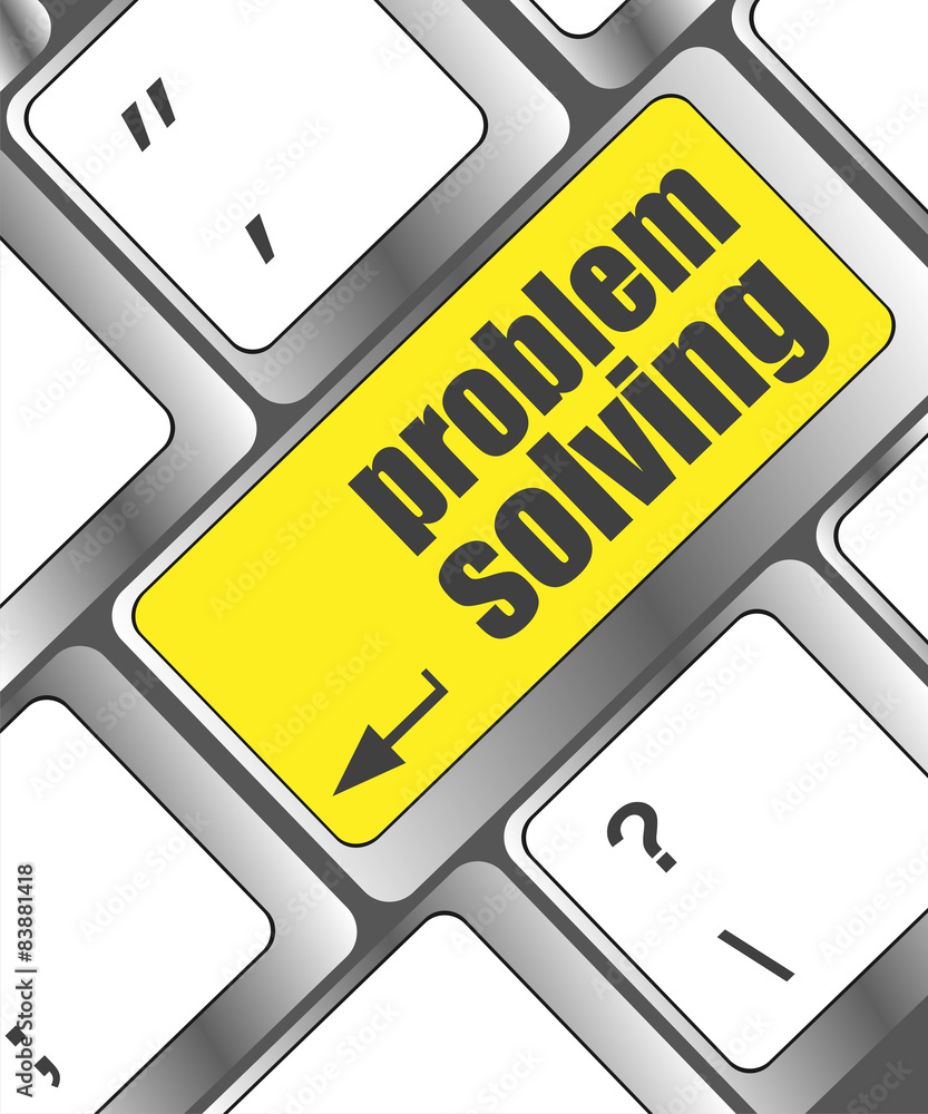 Poster problem solving button on computer keyboard key