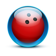 Fototapeta premium Glass icon sports themes for website or app