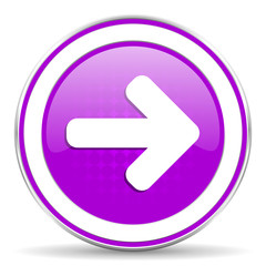 right arrow violet icon arrow sign