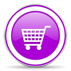 cart violet icon shop sign