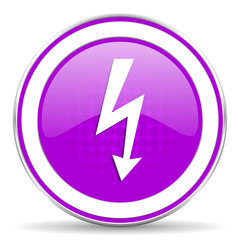 bolt violet icon flash sign