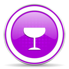 alcohol  violet icon glass sign