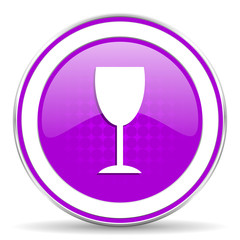 alcohol  violet icon glass sign