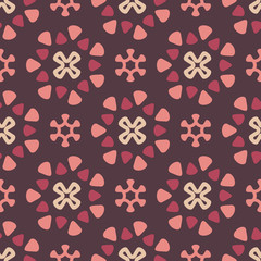 Seamless pattern with dark background and decorate elements