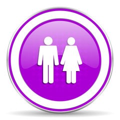 couple violet icon people sign team symbol