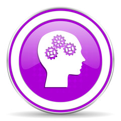head violet icon human head sign