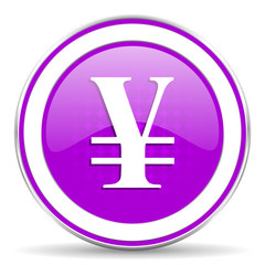 Obraz premium yen violet icon