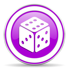 casino violet icon hazard sign