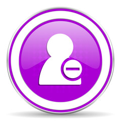 remove contact violet icon