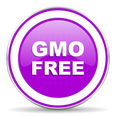 gmo free violet icon no gmo sign