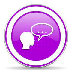 forum violet icon chat symbol bubble sign
