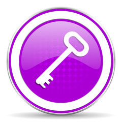 key violet icon secure symbol