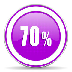 70 percent violet icon sale sign