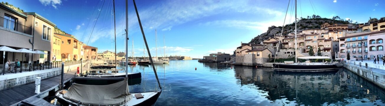 Porto Piccolo Harbor Panorama In Trieste Italy