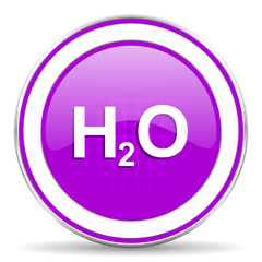 water violet icon h2o sign