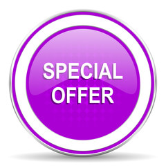 special offer violet icon