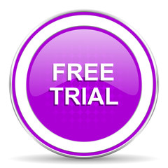 free trial violet icon