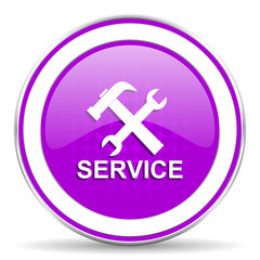 Obraz premium service violet icon